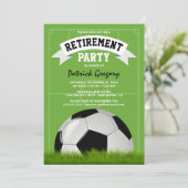 サッカーサッカーコーチリタイアメントパーティー 招待状 (スタンド正面)