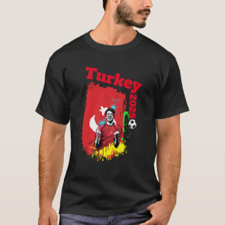 サッカーサッカーゴールお祝いトルコ国旗2025 Tシャツ