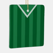 サッカーサッカージャージーの名前と番号のテンプレート セラミックオーナメント (右)