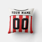 サッカーサッカージャージー名番号テンプレート クッション (裏面)