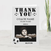 サッカーサッカースポーツフォトコーチ サンキューカード (正面)