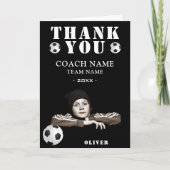 サッカーサッカースポーツフォトコーチ サンキューカード (正面)