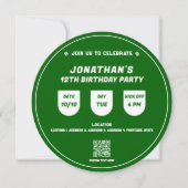 サッカーサッカーテーマ誕生日パーティーイベント 招待状 (正面)