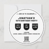 サッカーサッカーテーマ誕生日パーティーイベント 招待状 (正面)