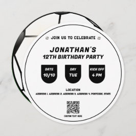 サッカーサッカーテーマ誕生日パーティーイベント 招待状