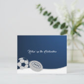 サッカーサッカーバー(ユダヤ教の)バル・ミツバー披露宴カード 招待状 (スタンド正面)