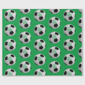 サッカーサッカーパーソナライズされたラッピング紙 ラッピングペーパー (フラット)