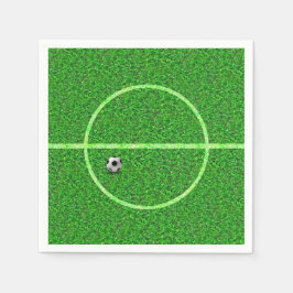 サッカーサッカーフィールドボール – 紙ナプキン スタンダードカクテルナプキン