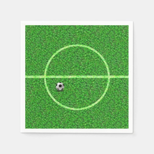 サッカーサッカーフィールドボール – 紙ナプキン スタンダードカクテルナプキン (正面)