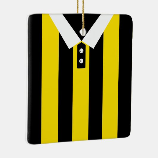 サッカーサッカーラグビージャージー名番号テンプレート セラミックオーナメント (右)