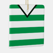 サッカーサッカーラグビージャージー名番号テンプレート セラミックオーナメント (右)