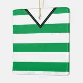 サッカーサッカーラグビージャージー名番号テンプレート セラミックオーナメント (左)