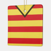 サッカーサッカーラグビージャージー名番号テンプレート セラミックオーナメント (左)