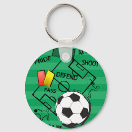 サッカーサッカー攻撃ゴール キーホルダー