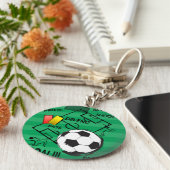 サッカーサッカー攻撃ゴール キーホルダー (側面)