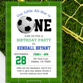 サッカーサッカー第1誕生日 招待状