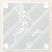 サッカーサッカー言語ガラスコースター ガラスコースター (裏面)