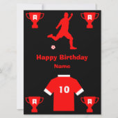 サッカーサッカー誕生日カード (正面)