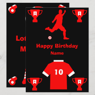 サッカーサッカー誕生日カード