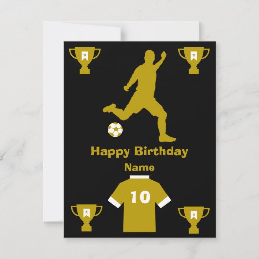 サッカーサッカー誕生日カード (正面)