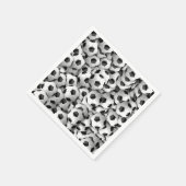 サッカーサッカー誕生日テーマパターン スタンダードカクテルナプキン (角)