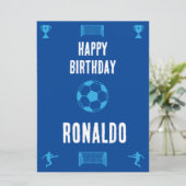 サッカーサッカー誕生日バナー (スタンド正面)