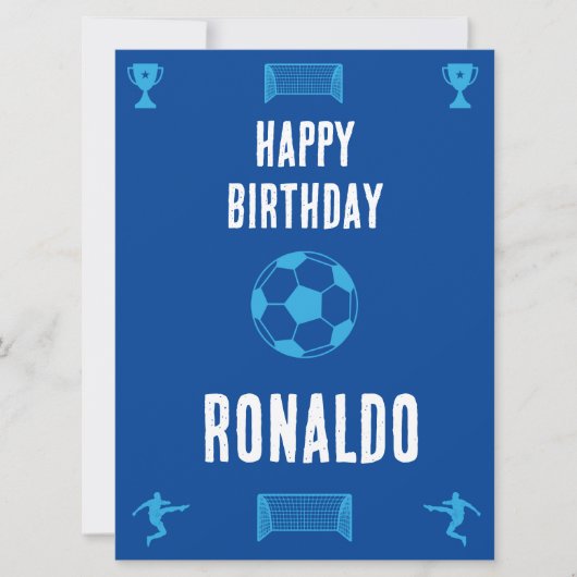 サッカーサッカー誕生日バナー (正面)