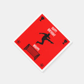 サッカーサッカー誕生日バナー スタンダードカクテルナプキン (角)