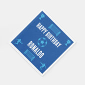 サッカーサッカー誕生日バナー スタンダードランチョンナプキン (角)