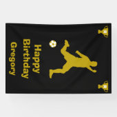 サッカーサッカー誕生日バナー 横断幕 (横)