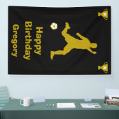 サッカーサッカー誕生日バナー 横断幕 (トレードショー)