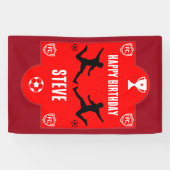 サッカーサッカー誕生日バナー 横断幕 (横)