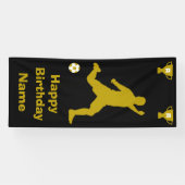 サッカーサッカー誕生日バナー 横断幕 (横)