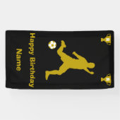 サッカーサッカー誕生日バナー 横断幕 (横)