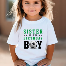 サッカーサッカー誕生日パーティー兄弟姉妹姉妹 Tシャツ