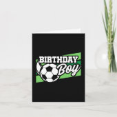 サッカーサッカー誕生日パーティー子供の誕生日ボーイ カード (正面)
