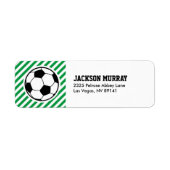 サッカーサッカー誕生日ベビーシャワーパーティー ラベル (正面)