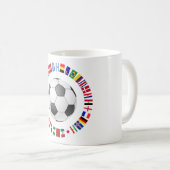 サッカーサッカー2018チームフラグサークル コーヒーマグカップ (正面右)