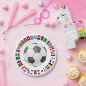 サッカーサッカー2018チームフラグシンボルサークル ペーパープレート (パーティー)