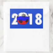 サッカーサッカー2018 長方形シール (バッグ)