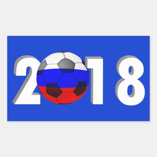 サッカーサッカー2018 長方形シール (正面)
