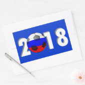 サッカーサッカー2018 長方形シール (封筒)