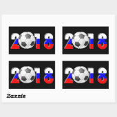 サッカーサッカー2018 長方形シール (シート)