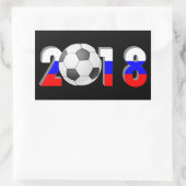 サッカーサッカー2018 長方形シール (バッグ)