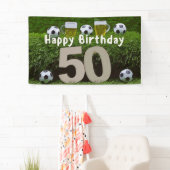 サッカーサッカー50誕生日ボール付き 横断幕