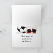 サッカーサンキューカード（赤） サンキューカード (内部)