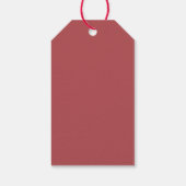 サッカーサンタのパーソナライズされたクリスマス ギフトタグ (裏面)