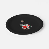 サッカーサンタクリスマスシャツ ペーパープレート (アングル)