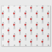 サッカーサンタクロース ラッピングペーパー (フラット)