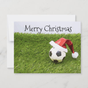 サッカーサンタ付きサッカークリスマスホリデーカード シーズンカード
